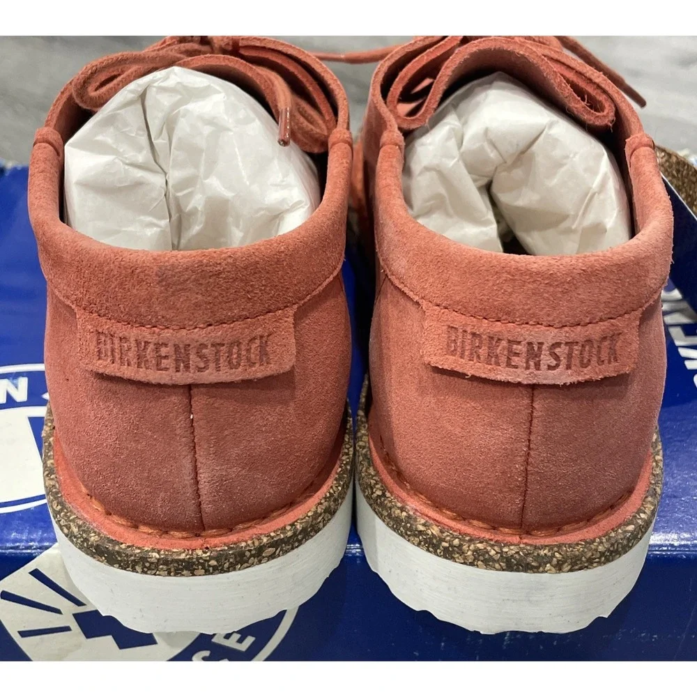 New Birkenstock Delano Coral Suede Sneaker EU 38N US L7 M5 - Picture 3 of 6